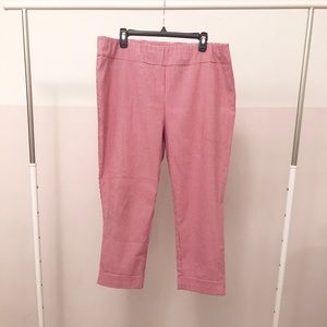 Red Picnic Check Pedal Pusher Crop Pant